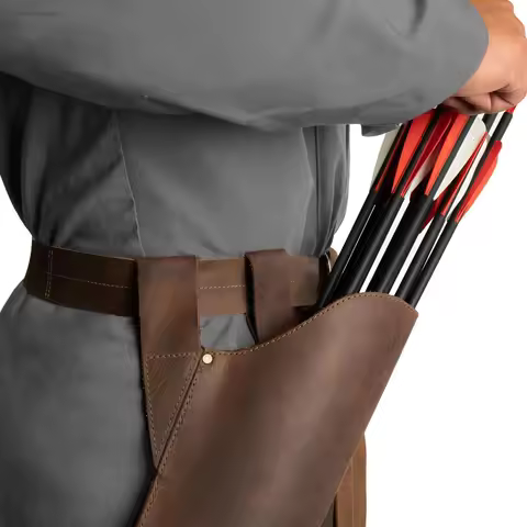 Medieval Vintage PU Leather Waist Quiver Quiver Holster Viking Knight Hunter Outdoor Archery Waist Q