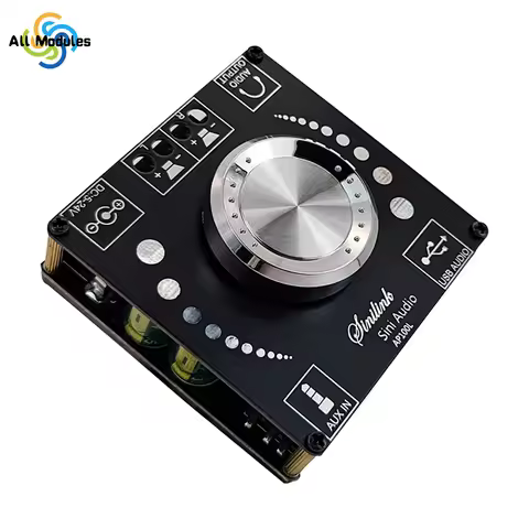 XY-AP100L Digital Amplifier Board 100Wx2 Stereo Bluetooth High Power Audio Module DC8-26V AUX USB So