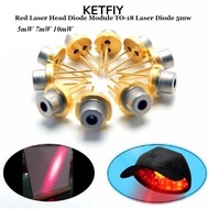 KETFIY DIY High Power Burning Infrared, 5mW 7mW 10mW 3V 5V Red Laser Head Diode Module, Tripod Metal