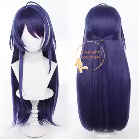 Game HSR Acheron Cosplay Wig Purple Blue White 75cm Long Wig Heat Resistant Synthetic Hair Acheron C