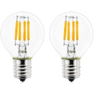 2-Pack E17 Mini Globe Bulb S11 LED Light Bulb,E17 Intermediate Base 4W Warm White 2700K,40 Watt S11 