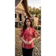 BLOUSE BORNEO BLOUSE CORAK BORNEO BLOUSE BREASTFEEDING BLOUSE ZIP DADA FREESIZE BLOUSE NURSING BLOUS