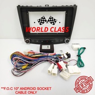 LEXUS IS250 2006-2012 ANDROID 10" CASING (BLUE A/C) (FREE PLUG & PLAY CABLE)