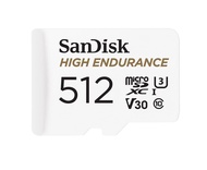 SanDisk 512GB High Endurance Video microSDXC Card with Adapter for Dash Cam and Home Monitoring Syst