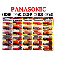 (SG Seller)  Panasonic Lithium Cell CR1632 CR1220 CR2032 CR2025 CR2016 CR1620 CR1616 Button Battery