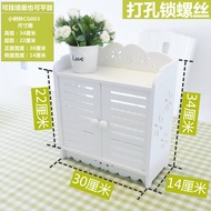 ตู้เก็บของติดผนังในห้องน้ำแบบไม่ต้องเจาะ ชั้นวางของ 3 ชั้น วัสดุ Wood Plastic Board สไตล์ Scandvinia