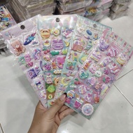 Embossed unicorn sticker/ DIY accessories sticker Waterproof sticker Embossed sticker