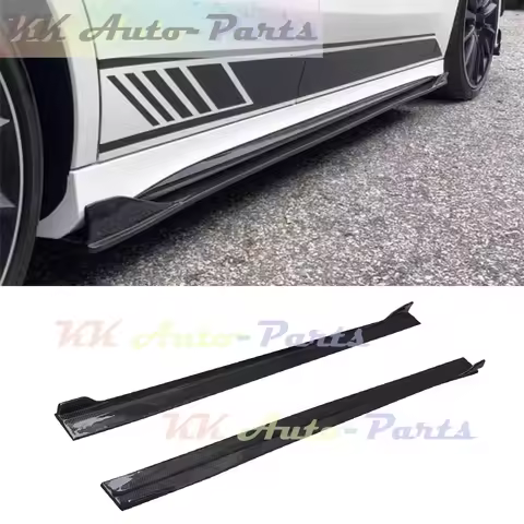 For Mercedes-Benz A Class W177 W118 A35 A45 CLA35 CLA45 Carbon Fiber Carbon Fiber Side Skirts Extens