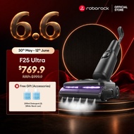【Best Sale】Roborock F25 Series 25000Pa Wet&Dry Cordless Vacuum Cleaner | 0% Hair Tangle | 180°C Stea