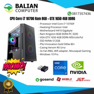 CPU/Komputer Core i7 10700+GTX1650 4GB+Ram 8GB+ ssd NVMe 512Gb
