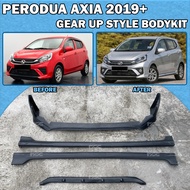 PERODUA AXIA 2019-2020 GEAR UP STYLE FULLSET BODYKIT AXIA G SPEC GU FRONT SKIRT SIDE SKIRT REAR SKIR