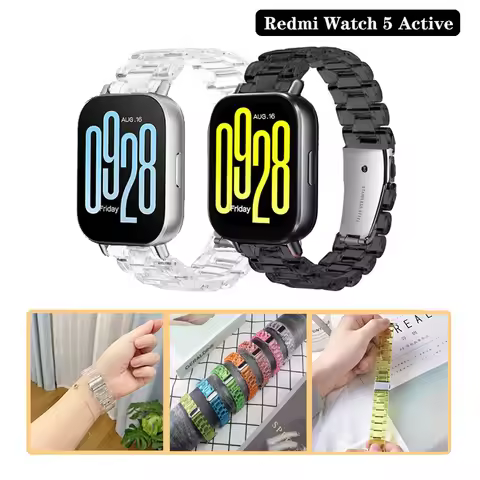 Strap For Redmi Watch 5 Active / Redmi Watch 5 Lite Transparent Resin Band