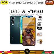Tempered Glass ESD Panda Privacy Anti Static Vivo Y04 Y04S Y03 Y03T Y02 Y01