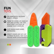 3D Gravity Toys Knife Carrot Knife Fun Toys Decompression Push Card Small Toy 3D Printing Gravity Kn