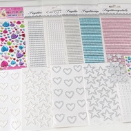[HARU] 3D Diamond Gem Series Sticker Sheet Embossed Gem Stickers Decorative Journaling Kit DIY Decor