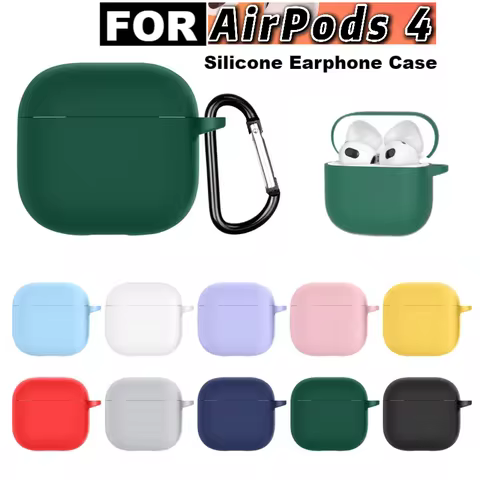 Silicone Earphone Case for Apple Airpods 4 Bluetooth Headphones Case for Airpods4 Headphone Cover Ac