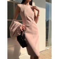 ชุดสูทสีชมพูสําหรับผู้หญิงฤดูใบไม้ผลิฤดูใบไม้ร่วง Elegant เทพธิดาสไตล์ High End Feel Slim Fit Blazer