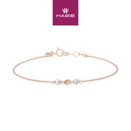 HABIB 585/14K Rose and White Gold Bracelet 714-BR 1F06-WP