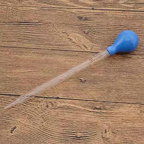 5ml/10ml Glass Scale Line Dropper Pipette Lab Dropper Measuring Dropping Pipet Blue Rubber Head Pipe