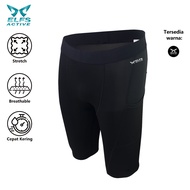 ELFS ACTIVE Compression Celana Pendek  Legging Gym Baselayer Short Pants Celana Olahraga -y1