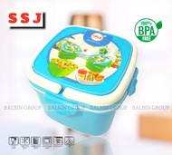 lunch box - rantang makanan - rantang anak - rantang nasi dan lauk - rantang model square gagang - r