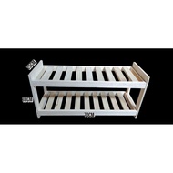 2-Tier Wooden Shelf 2-Tier Wooden Shelf Multipurpose Wooden Shelf