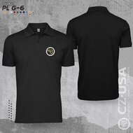 PL G-6 CZ USA Letter Print Polo Shirt Casual Style Comfortable To Wear Short Sleeve Cotton Unisex Si