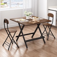 【BIG SALE】Dining Table Foldable Table with Chairs Study Table Square Folding Table for Kitchen Living Room Bedroom ZLX