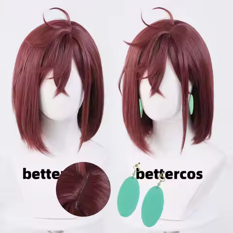 Momo Ayase Cosplay Wig Anime Dandadan Ayase Momo Brown Short Hair Heat-resistant Cap Halloween Party