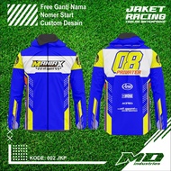 Custom Racing Jacket, Parachute Jacket T-shirt, Waterproof Taslan Material, Edit Name & Number, Can 