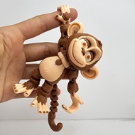A Funny Monkey Statue Multi-color 3D Printed Animal Set Ornament for Desk Easter Perfect Holiday Gif