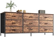 Huuger 9 Drawer Dresser, 54 Inch Dresser TV Stand for 55, 60 Inch TV, Entertainment Center with Draw