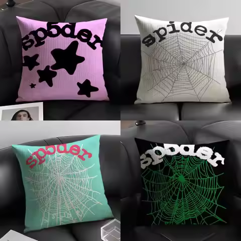 Avant-garde Design S-sp5der Spider Web Pillow Case Pattern Printed Pillowcase for Living Room Sofa C
