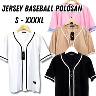 Plain Baseball Jersey for Men and Women, dryfit Material, SML 2XL 3XL 5XL - Plain Baseball Jersey - 