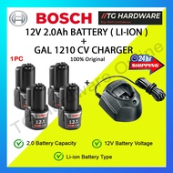 ORIGINAL Bosch 12V 2.0Ah battery batteri ( LI-ION ) Gal1210 fast charging charger FOR GSB 120/ GSR 120/ GSR120LI