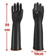 Heavy Duty Rubber Gloves Chemical Muriatic Acid Resistant Natural Anti-skid Latex Gloves Protective 