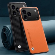 Luxury PU Leather Case For iPhone 17 Pro Max Back Cover Silicone Full Protection Phone Case For iPho