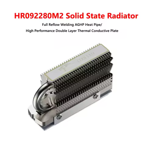 COOLLEO HR-09 M. 2 2280 SSD Heat Sink Fully Electroplated Reflow Welding AGHP HeatPipe M.2 Solid Sta