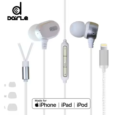 Wired MFI Lighting Earphone In-ear Ear phone Digital Headset for iPhone 7 7P 8 8P Plus iPhone X Wire