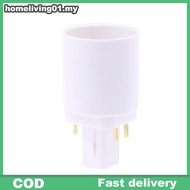 ho 3Pcs 4 Pin Conductive G24 To E26/E27 Socket Adapter G24Q Lamp Base Adapter G24Q To Medium Light S