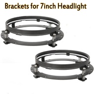 2x 7" LED Halo Headlights with H4 For Land Rover Defender 7inch Headlamp with Amber Turn Signal For 