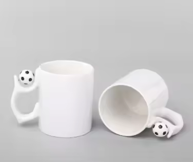 330ml 11oz white sublimation ceramic sublimation mug football mug