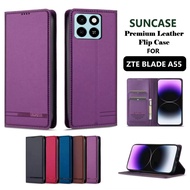 Case hp for ZTE BLADE A55 Premium flip wallet Flip case Magnet Casing flip cover silicone handphone 