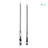 Will Replacement 118Mhz-136MHz Whip Telescopic Antenna for Airband Radio Receiver Aviation SMA BNC 1
