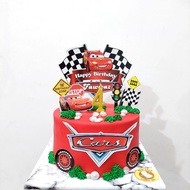 Car Topper McQueen Car Topper/ Car Decoration/ McQueen Decorative/ McQueen Paper Topper/