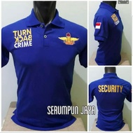 TBC SECURITY T-SHIRT FULL EMBROIDERED WINGS LOGObiru - TBC WINGS COLLAR T-SHIRT EMBROIDERED SHORT-SL