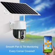 CCTV IP66 Waterproof Battery Low Power Wifi Camera Wireless PTZ Camera Night Vision5MP 4G Sim Card WiFi Solar Outdoor