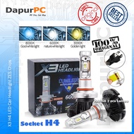 Lampu Mobil X3 LED H4 Headlight LUMILEDS ZES High Quality Headlamp