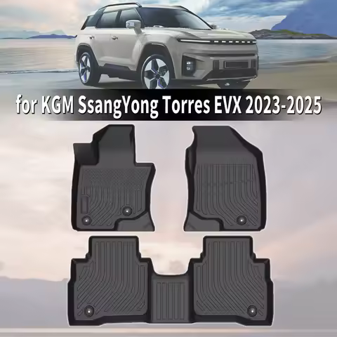 for KGM SsangYong Torres EVX 2023-2025 High Elastic TPE Car Floor & Trunk Mats, Wear Resistant, Easy
