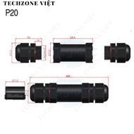 P20-2P TechZone Viet 2-Pin 2-Straight Waterproof Wire Connector